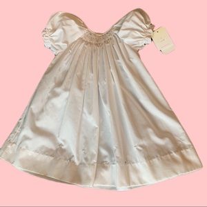 Smocked White Dress